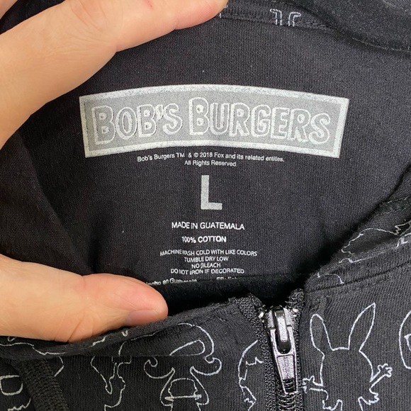 Bob’s Burgers Black Hoodie Size Large - Picture 3 of 3